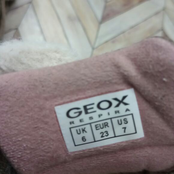 Geox Girls Kids Trottola High Cut Shoes Lace Up Faux Fur Metallic Brown US 7 - Picture 9 of 9